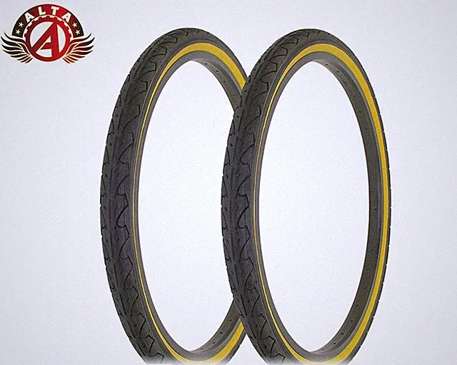 2 ALTA BICYCLE CRUISER DURABLE TIRE 26x 1.95 BLACK GUM CITY CAVALIER SLICK TREAD