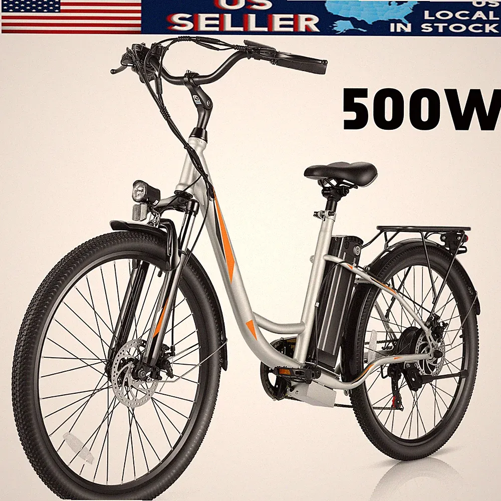 500W Electric Hybrid Bicycle 48V Adjustable City E-bike for Adults 5Riding Modes