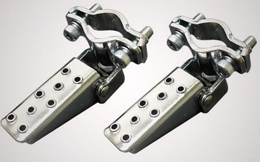 Bicycle Steel Foldable Folding Fork Foot Step Peg BMX Chrome MTB Bike