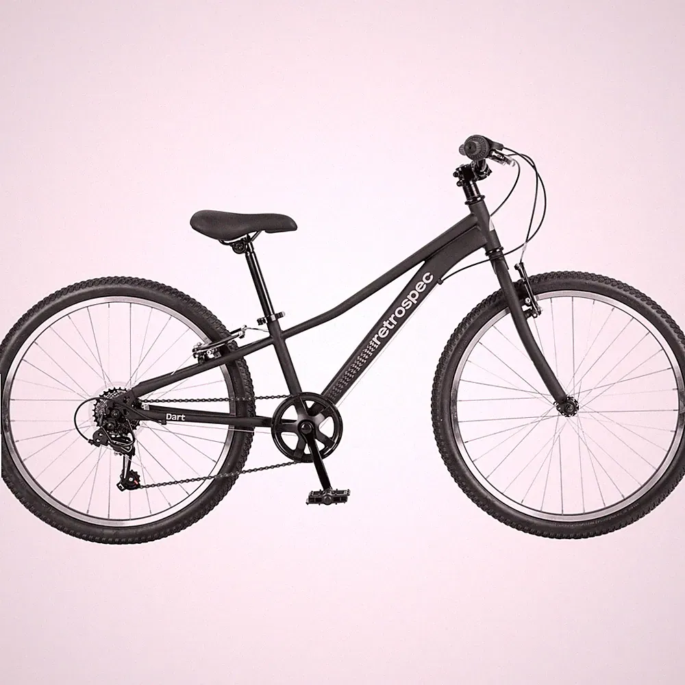 Kids Hybrid Bike 24 Inch - 7 Speed Bicycle Ages 6-11 with Shock Absorption